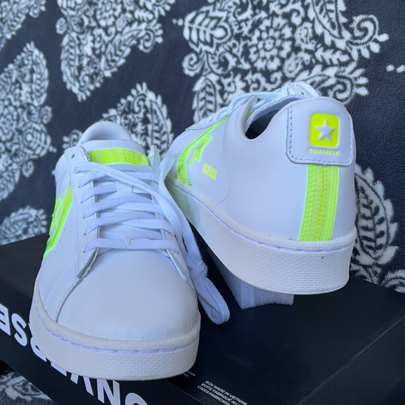 Converse Pro Leather OX White/Lemon Venom/White MEN`S - Picture 11 of 16
